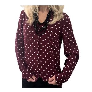 Express Portofino Slim Fit Blouse sz Medium